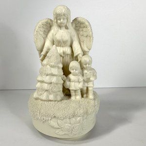 Guardian Angel with Tree and Children Musical Plays Hark the Herald Angels